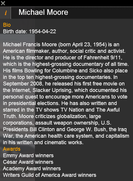 expanded actor widget - tile structure